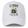 Casquette Blanche Les pandas c'est la vie