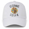 Casquette Blanche Les éléphants c'est la vie