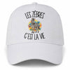 Casquette Blanche Les zèbres c'est la vie
