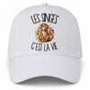 Casquette Blanche Les singes c'est la vie
