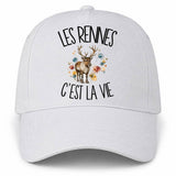 Casquette Blanche Les rennes c'est la vie
