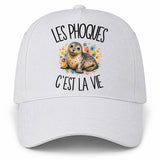 Casquette Blanche Les phoques c'est la vie