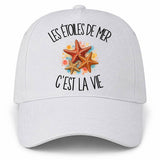 Casquette Blanche Les étoiles de mer c'est la vie