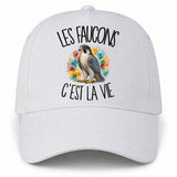 Casquette Blanche Les faucons c'est la vie