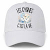 Casquette Blanche Les cygnes c'est la vie