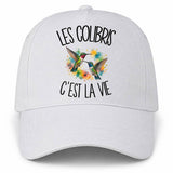 Casquette Blanche Les colibris c'est la vie