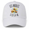 Casquette Blanche Les abeilles c'est la vie