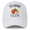 Casquette Blanche Être normand c'est la vie