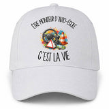 Casquette Blanche Être moniteur d'auto-école c'est la vie