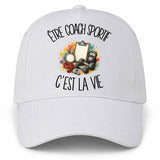 Casquette Blanche Être coach sportif c'est la vie