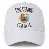 Casquette Blanche Être steward c'est la vie