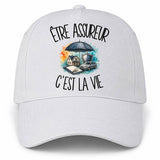 Casquette Blanche Être assureur c'est la vie