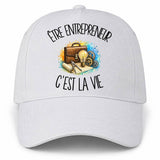 Casquette Blanche Être entrepreneur c'est la vie