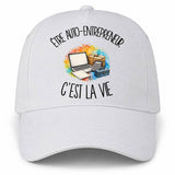 Casquette Blanche Être auto-entrepreneur c'est la vie