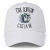 Casquette Blanche Être coiffeur c'est la vie