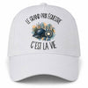 Casquette Blanche Le grand prix équestre c'est la vie