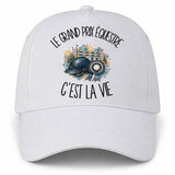 Casquette Blanche Le grand prix équestre c'est la vie