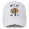 Casquette Blanche Mes chats c'est ma vie
