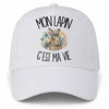 Casquette Blanche Mon lapin c'est ma vie