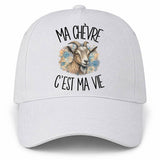 Casquette Blanche Ma chèvre c'est ma vie