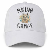Casquette Blanche Mon lama c'est ma vie