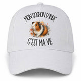 Casquette Blanche Mon cochon d'Inde c'est ma vie