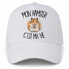 Casquette Blanche Mon hamster c'est ma vie