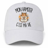 Casquette Blanche Mon hamster c'est ma vie