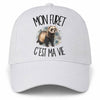 Casquette Blanche Mon furet c'est ma vie