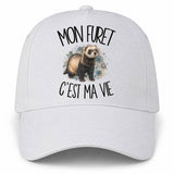 Casquette Blanche Mon furet c'est ma vie