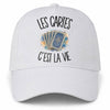 Casquette Blanche Les cartes c'est la vie