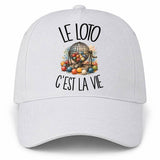 Casquette Blanche Le loto c'est la vie