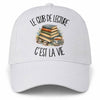 Casquette Blanche Le club de lecture c'est la vie