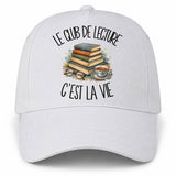 Casquette Blanche Le club de lecture c'est la vie