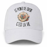 Casquette Blanche Le point de croix c'est la vie