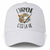 Casquette Blanche L'harmonie c'est la vie