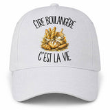Casquette Blanche Être boulangère c'est la vie