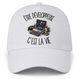 Casquette Blanche Être développeuse c'est la vie
