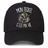 Casquette Noire Mon Teckel c'est ma vie
