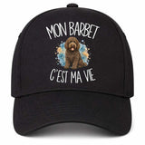 Casquette Noire Mon Barbet c'est ma vie