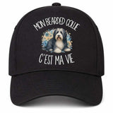 Casquette Noire Mon Bearded Collie c'est ma vie
