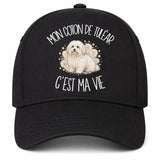 Casquette Noire Mon Coton de Tuléar c'est ma vie