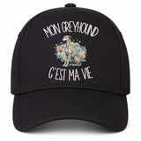 Casquette Noire Mon Greyhound c'est ma vie