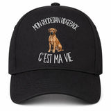 Casquette Noire Mon Rhodesian Ridgeback c'est ma vie