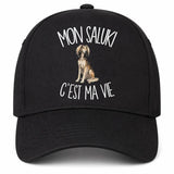 Casquette Noire Mon Saluki c'est ma vie