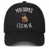 Casquette Noire Mon Burmese c'est ma vie