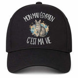 Casquette Noire Mon Mau Égyptien c'est ma vie