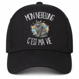 Casquette Noire Mon Nebelung c'est ma vie