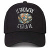 Casquette Noire Le patchwork c'est la vie