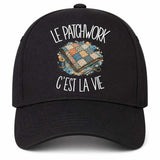 Casquette Noire Le patchwork c'est la vie